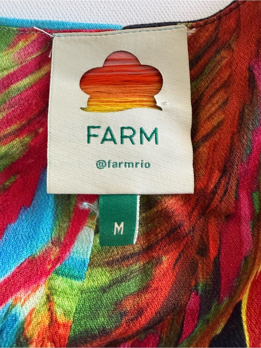 FARM Rio Turquoise Tropical Banana-Leaf Wrap Maxi Dress - Picture 4 of 7